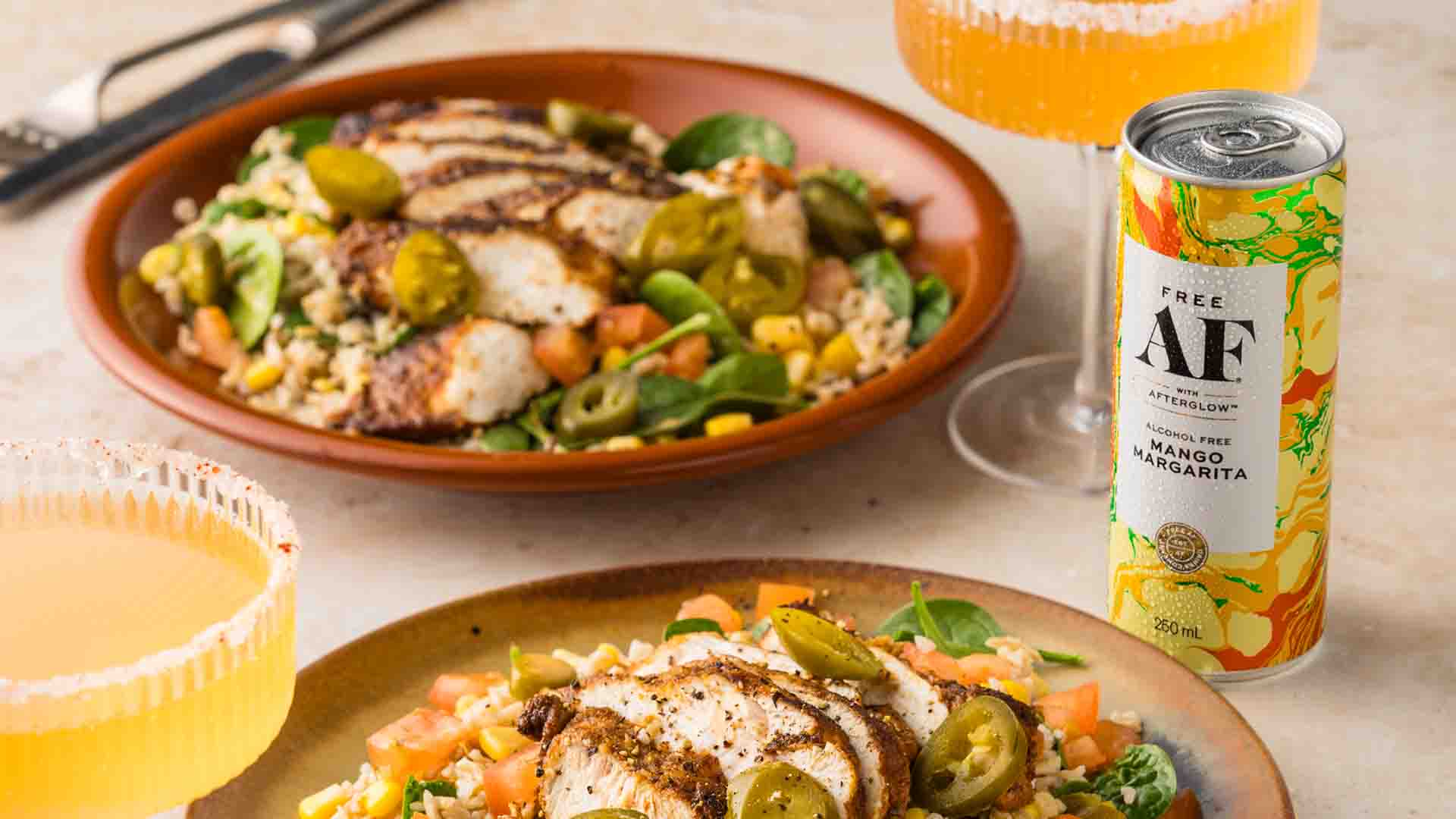 RECIPE: 15-Minute Mexican Fried Chicken with Rice Salad & Chipotle Sour Cream