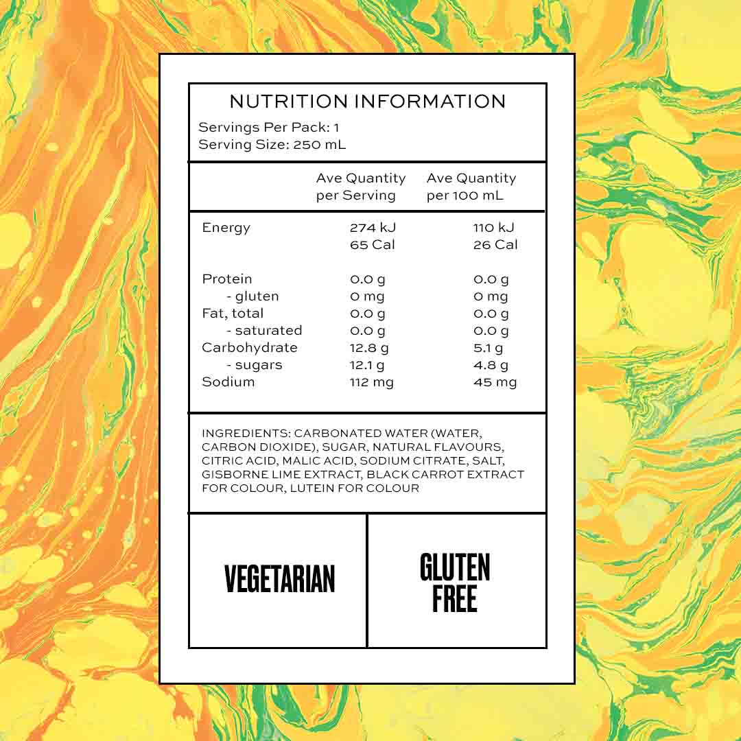 Nutrition facts for MANGO MARGARITA
