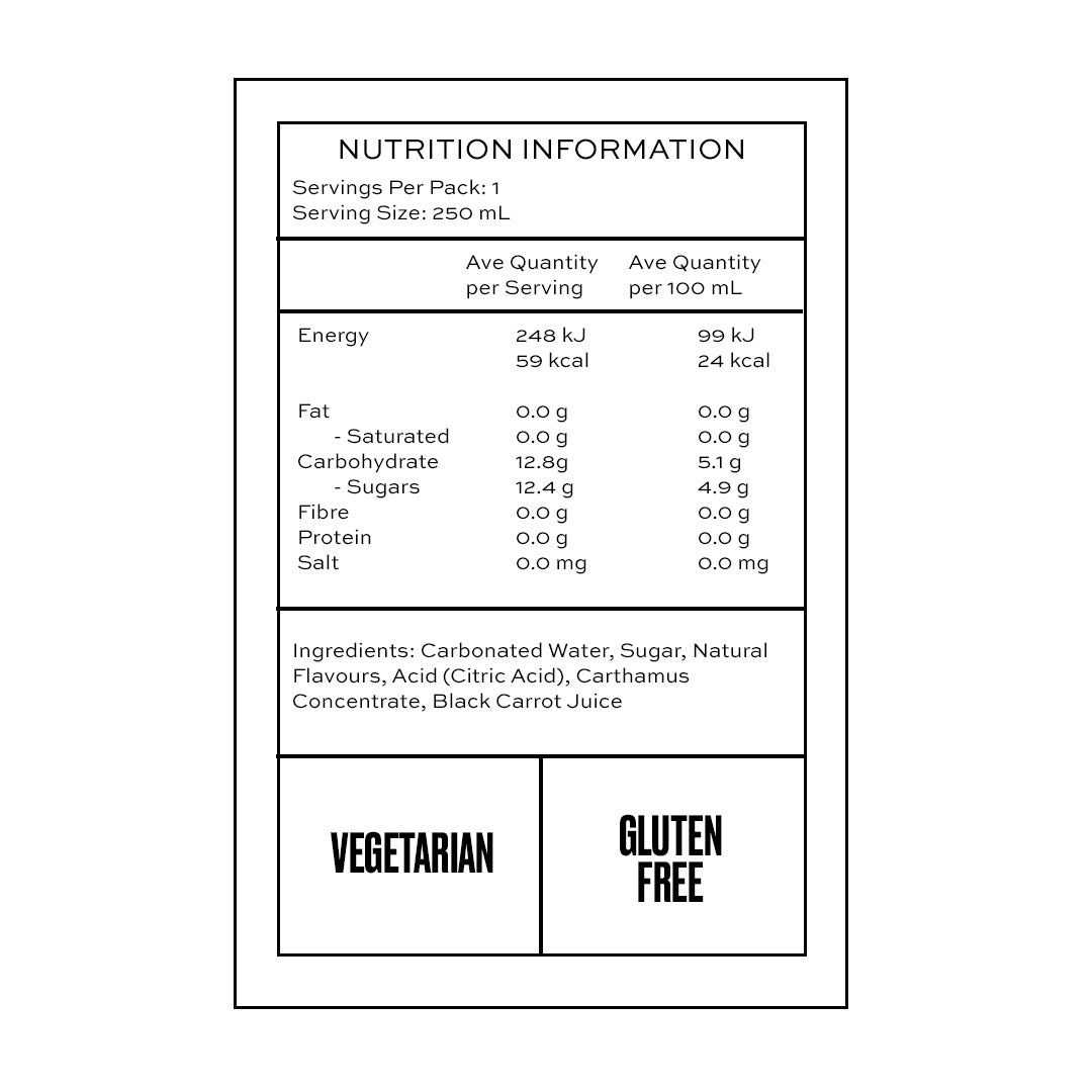 Nutrition facts for APERO SPRITZ