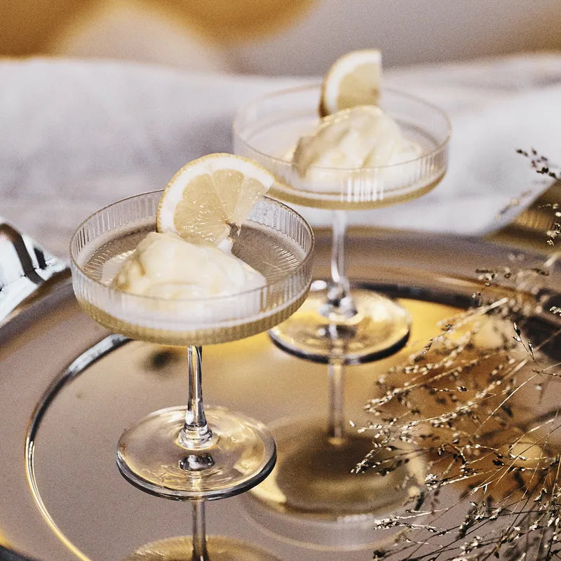 Ripple Champagne Saucer Clear (set of 2)