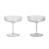 Ripple Champagne Saucer Clear (set of 2)
